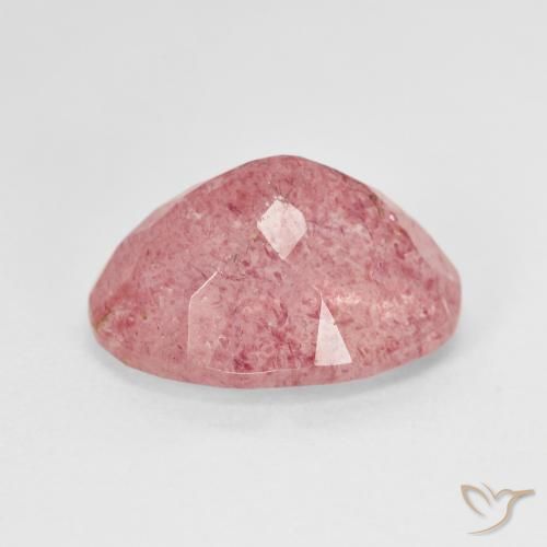 Quartzo Morango rosa médio Natural 6.39ct, oval, Translúcido