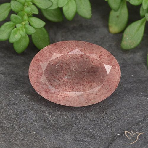 5.87ct Natural Rosa Claro Rosa Quartzo Morango, oval, Translúcido
