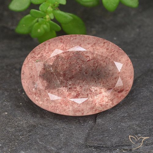 5.96ct Natural rosa rosa Quartzo Morango, oval, Translúcido