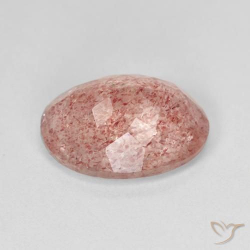 Quartzo Morango rosa médio Natural 5.36ct, oval, Translúcido