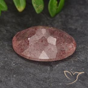 Quartzo Morango rosa médio Natural 4.75ct, oval, Translúcido