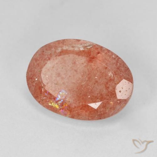 Quartzo Morango Luz rosa Natural 4.70ct, oval, Translúcido