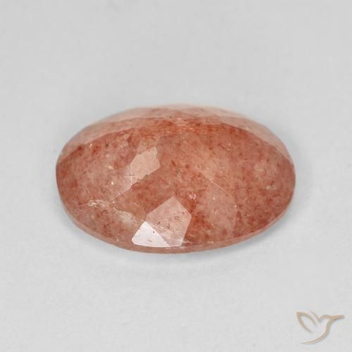 Quartzo Morango Luz rosa Natural 4.70ct, oval, Translúcido