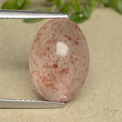 5.39ct Natural Pêssego Rosa Quartzo Morango, oval, Translúcido