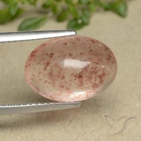 Quartzo Morango Pêssego Rosa Natural 5.39ct, oval, Translúcido