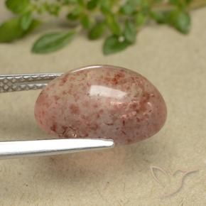 Quartzo Morango Pêssego Rosa Natural 5.39ct, oval, Translúcido