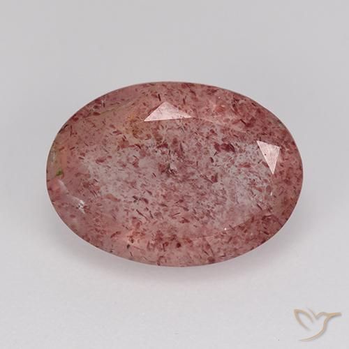 5.30ct Natural rosa rosa Quartzo Morango, oval, Translúcido