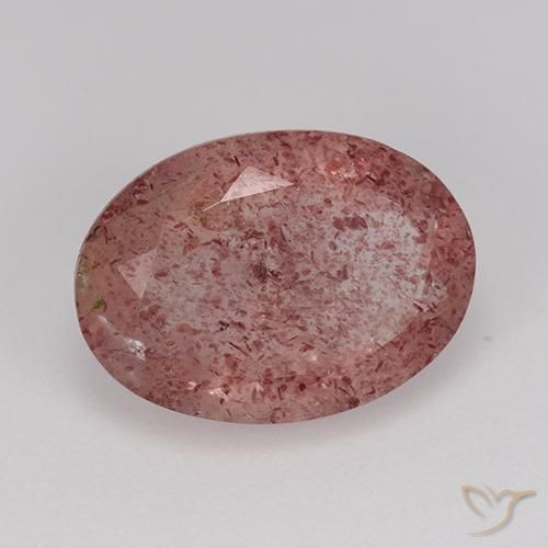 Quartzo Morango rosa rosa Natural 5.30ct, oval, Translúcido