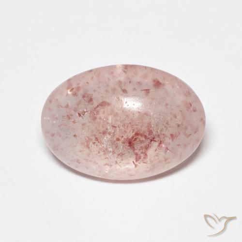 3.32ct Natural rosa médio Quartzo Morango, oval, Translúcido