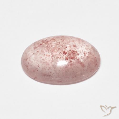 Quartzo Morango rosa médio Natural 3.32ct, oval, Translúcido
