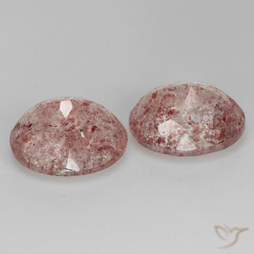 Pedras preciosas de quartzo morango rosa natural de 7,30 ct, corte oval, transparente