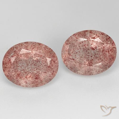 6.97ctw Natural rosa médio Quartzo Morango, oval, Transparente