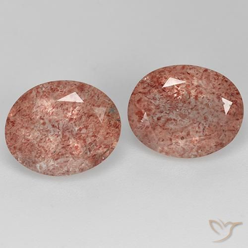 6.93ctw Natural rosa médio Quartzo Morango, oval, Transparente