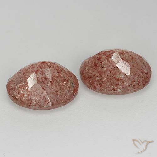 Pedras preciosas de Quartzo Morango rosa médio natural de 6.93 ct, oval, Transparente