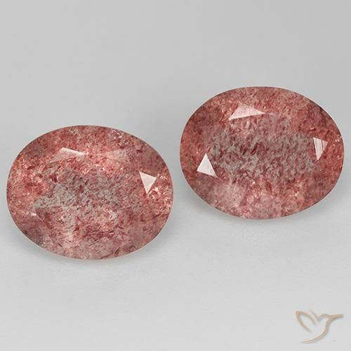 6.73ctw Natural Rosa brilhante Quartzo Morango, oval, Transparente