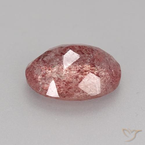 Quartzo Morango Rosa escuro Natural 3.06ct, oval, Translúcido