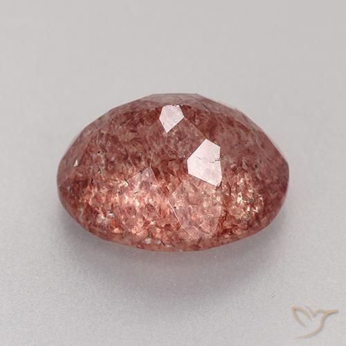 Quartzo Morango Framboesa Rosa Natural 3.89ct, Corte Oval, Translúcido