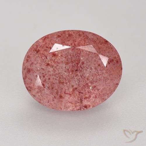 3.83ct Natural Rosa escuro Quartzo Morango, oval, Translúcido