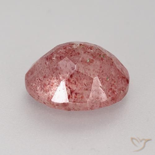 Quartzo Morango Rosa escuro Natural 3.83ct, oval, Translúcido