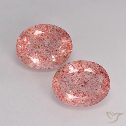 6.04ctw Natural Rosa Claro Rosa Quartzo Morango, oval, Transparente