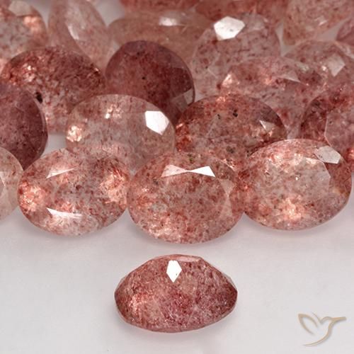 Quartzo Morango Rosa brilhante Natural 1.73ct, oval, Translúcido