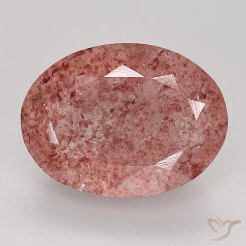 8.83ct Natural rosa rosa Quartzo Morango, oval, Translúcido