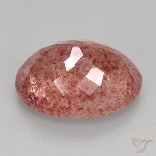 Quartzo Morango rosa rosa Natural 8.83ct, oval, Translúcido
