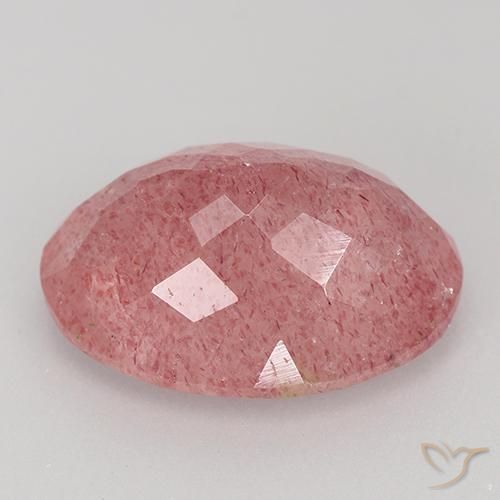 Quartzo Morango rosa médio Natural 8.40ct, oval, Translúcido