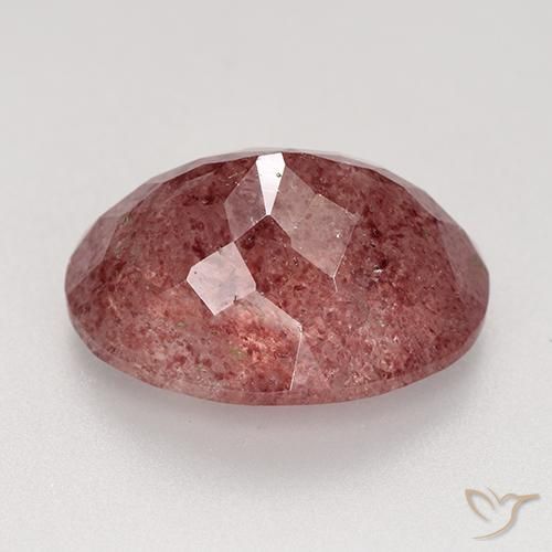 Quartzo Morango Rosa Profundo Natural 9.21ct, oval, Translúcido