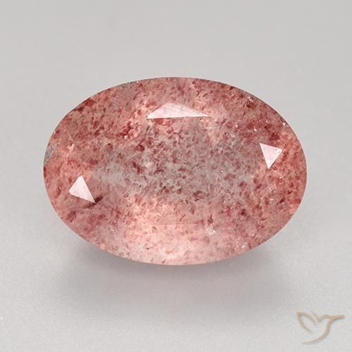 5.77ct Natural Rosa Claro Rosa Quartzo Morango, oval, Translúcido
