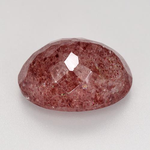 Quartzo morango rosa natural 9,84ct, corte oval, translúcido