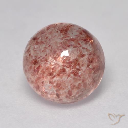 Quartzo Morango rosa médio Natural 2.03ct, Corte Redondo, Translúcido