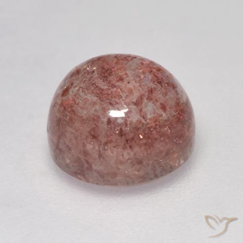 Quartzo Morango rosa médio Natural 2.03ct, Corte Redondo, Translúcido