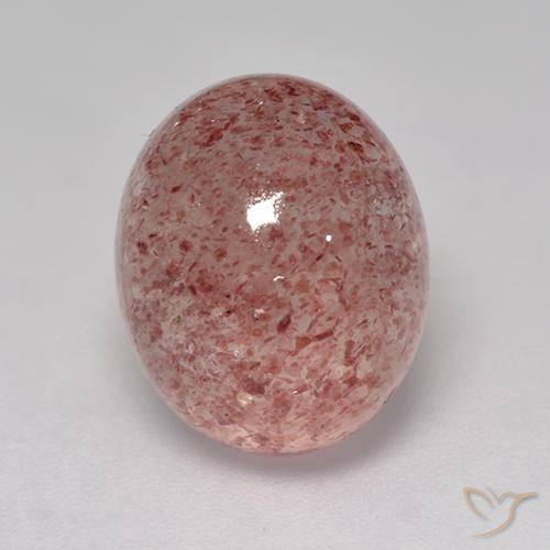 Quartzo Morango rosa rosa Natural 5.29ct, oval, Translúcido