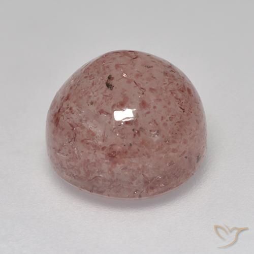 Quartzo Morango Rosa Claro Rosa Natural 5.93ct, Redondo, Translúcido