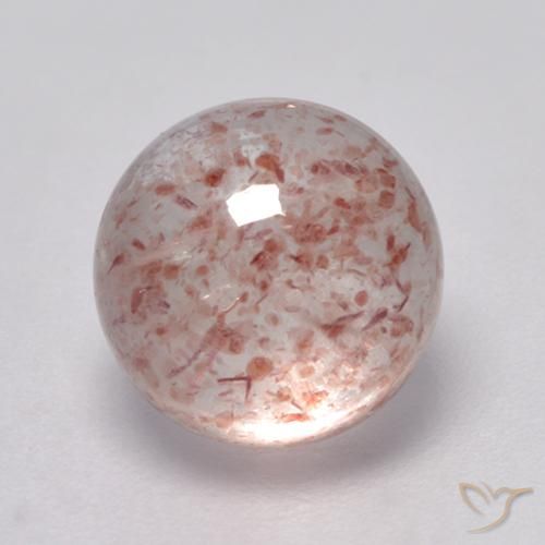 3.06ct Natural rosa médio Quartzo Morango, Redondo, Transparente