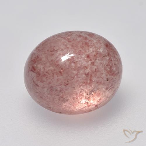 5.72ct Natural Rosa Médio Claro Quartzo Morango, oval, Translúcido