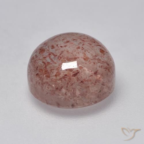 Quartzo Morango Rosa Terroso Natural 2.69ct, Redondo, Translúcido