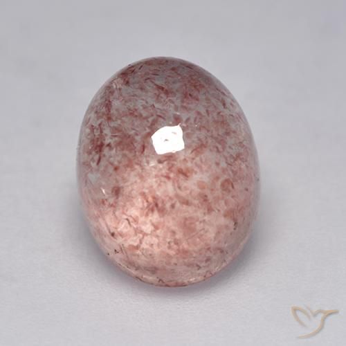 3.97ct Natural Rosa Terroso Quartzo Morango, oval, Translúcido