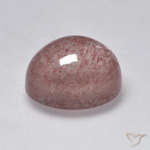 Quartzo Morango Rosa Terroso Natural 3.97ct, oval, Translúcido