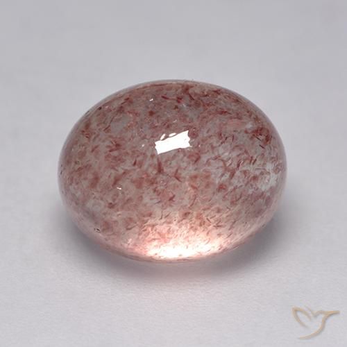 Quartzo Morango Rosa Terroso Natural 3.97ct, oval, Translúcido