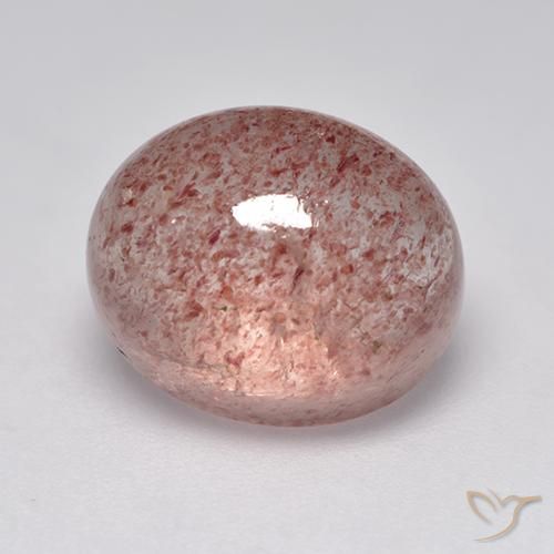 7.08ct Natural rosa médio Quartzo Morango, oval, Translúcido
