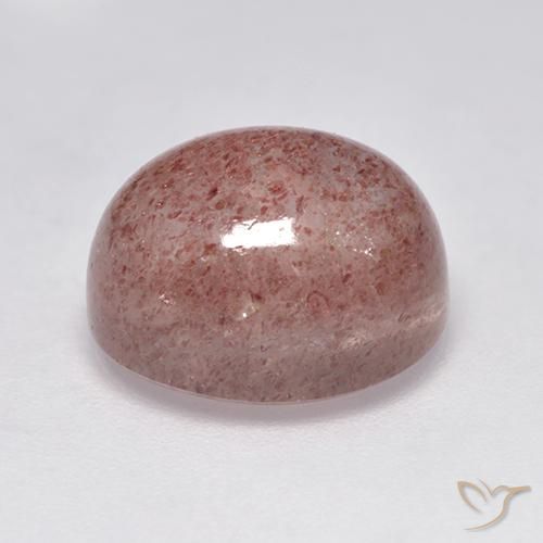 Quartzo Morango rosa médio Natural 7.08ct, oval, Translúcido