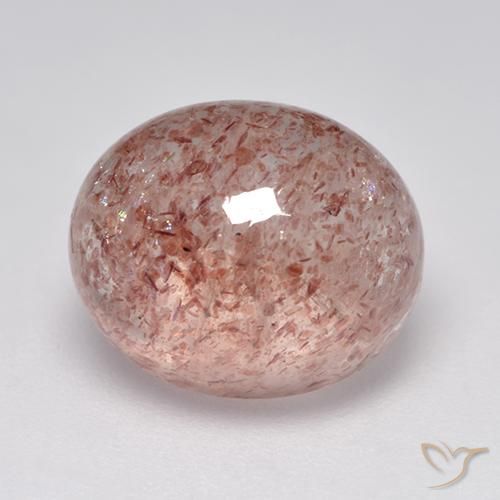 Quartzo Morango Luz rosa Natural 5.25ct, oval, Translúcido