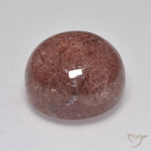 Quartzo Morango Rosa Borgonha Natural 6.97ct, Redondo, Translúcido