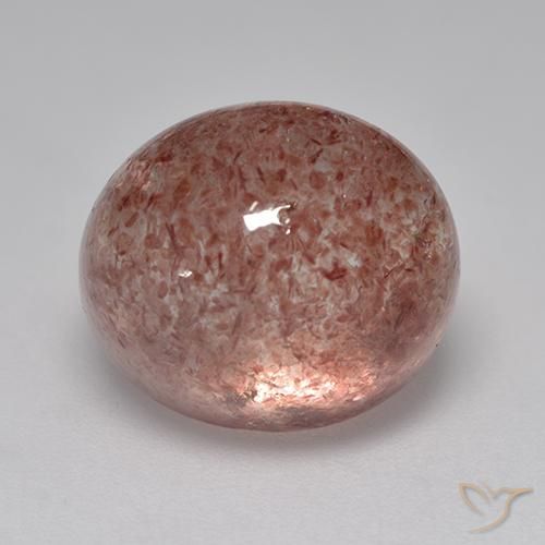 8.68ct Natural rosa médio Quartzo Morango, oval, Translúcido