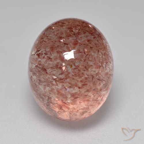 Quartzo Morango rosa médio Natural 8.68ct, oval, Translúcido