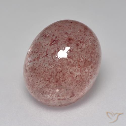 7.57ct Natural Rosa Terroso Quartzo Morango, oval, Translúcido