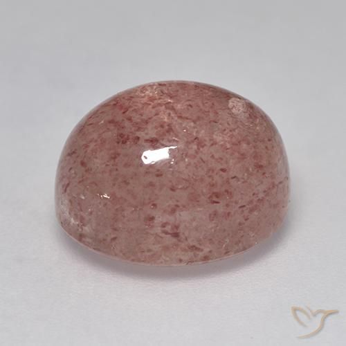 Quartzo Morango Rosa Terroso Natural 7.57ct, oval, Translúcido