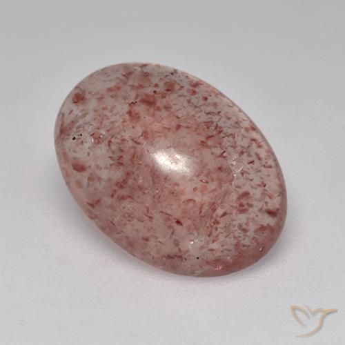 Quartzo Morango rosa rosa Natural 3.68ct, oval, Translúcido